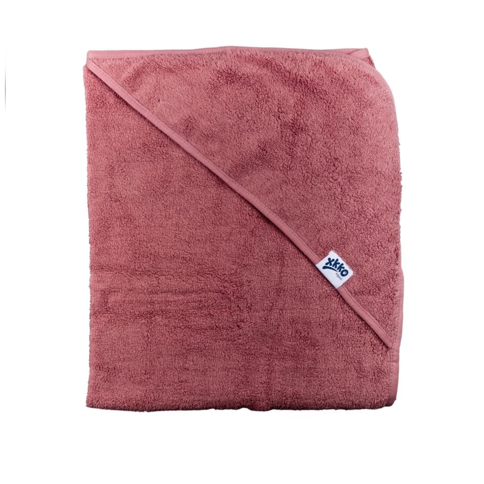 E-shop XKKO Organic BIO Bavlnená froté osuška s kapucňou, 90x90 - Mesa Rose