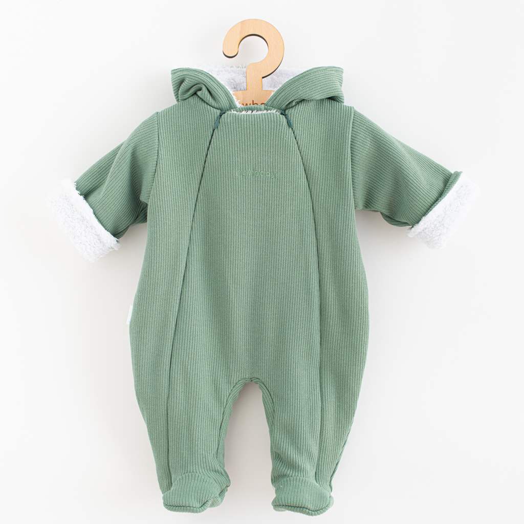 E-shop Dojčenská kombinéza s kapucňou New Baby Frosty mint, 74 (6-9m) - 53768