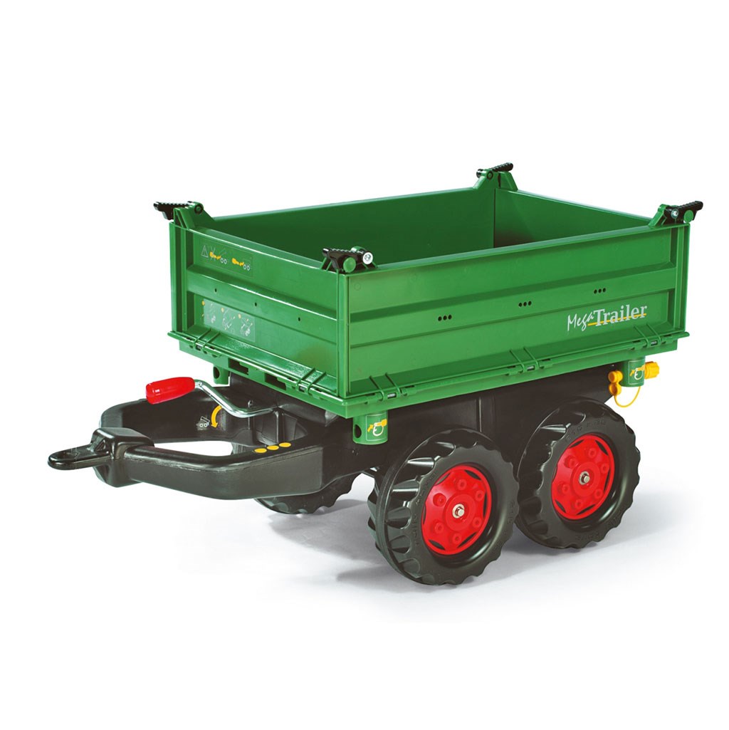 E-shop MILLY MALLY Sklápací 2osý traktorový príves Rolly Toys Mega Trailer zelený - 56610