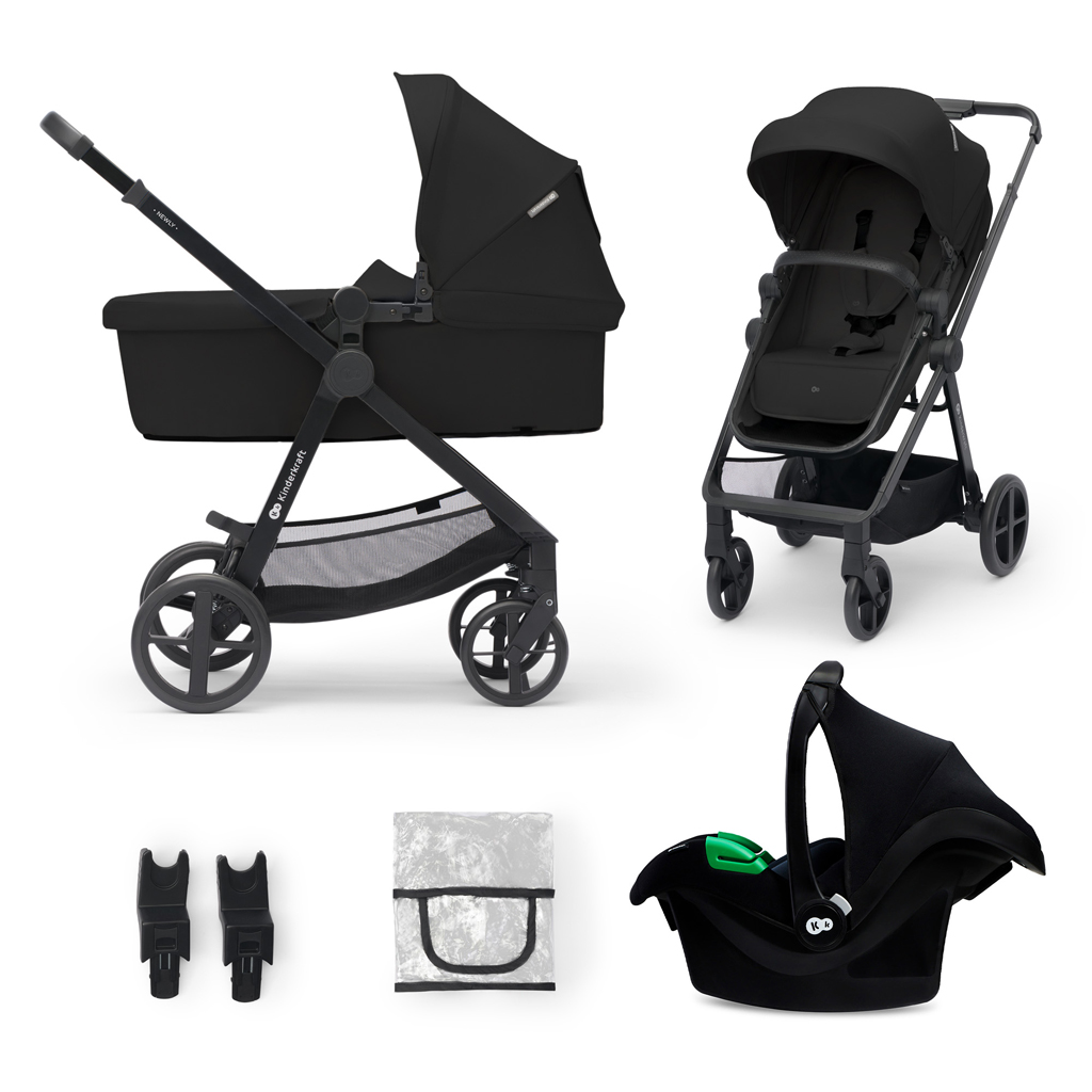 E-shop KINDERKRAFT Kočík kombinovaný 3v1 Newly Classic black + Mink PRO