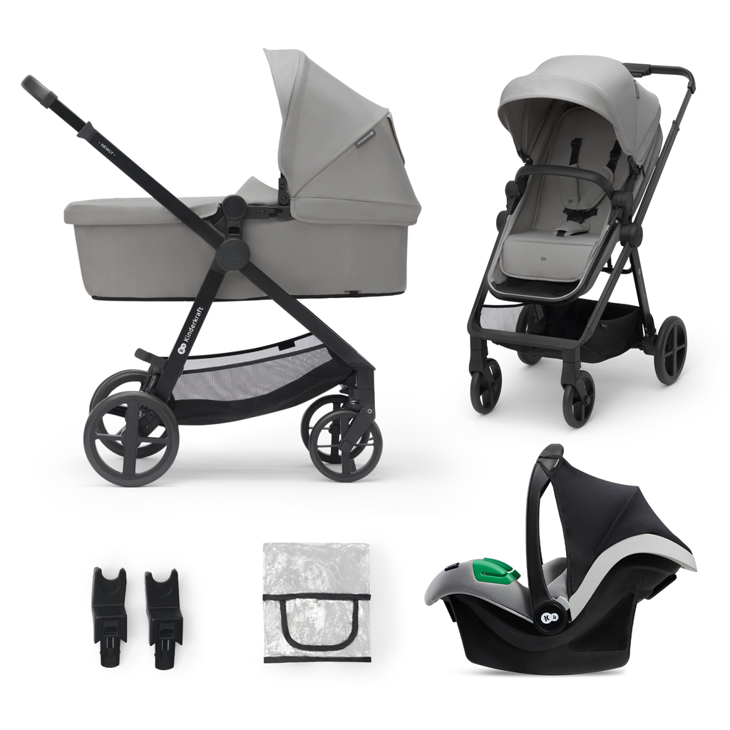 E-shop KINDERKRAFT Kočík kombinovaný 3v1 Newly Moonlight grey + Mink PRO