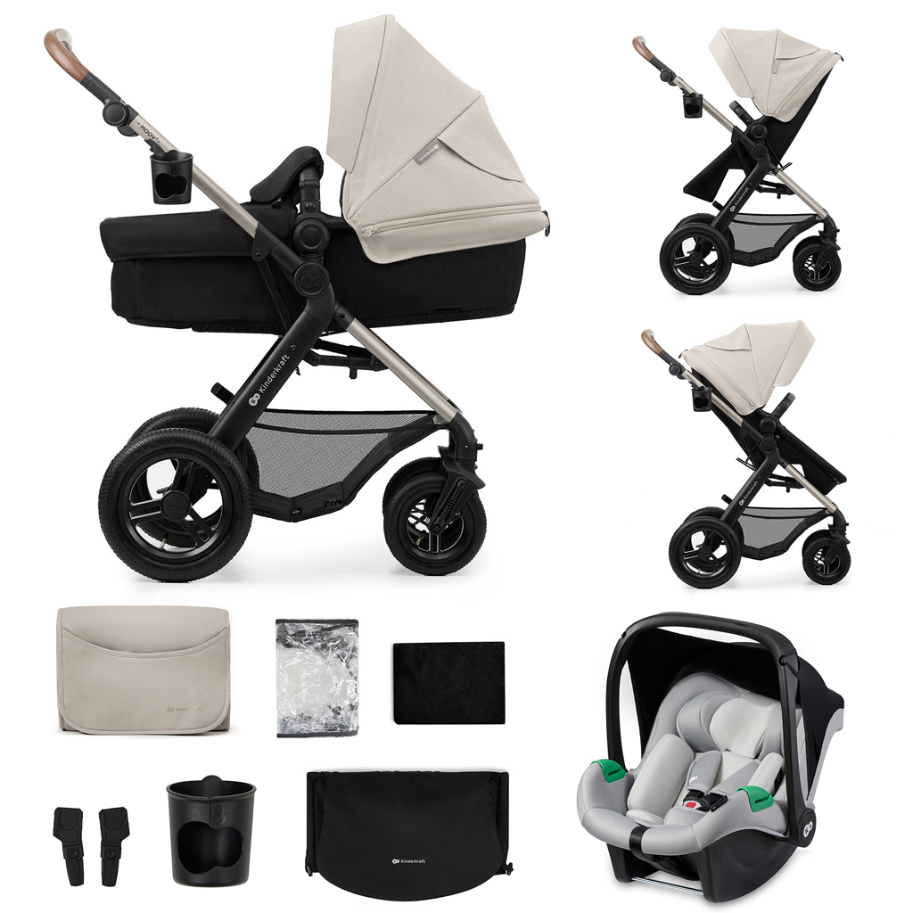 E-shop KINDERKRAFT Kočík kombinovaný Moov 2 Air 3v1 Moonlight Grey