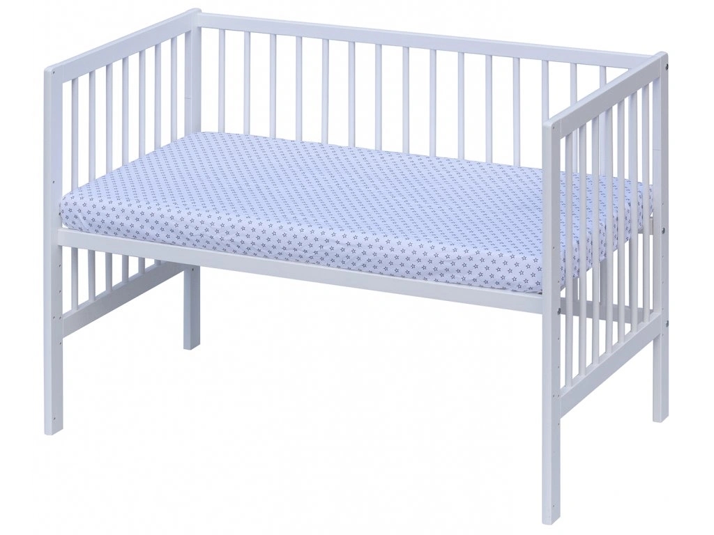 E-shop Scarlett Prestieradlo do postieľky - Hviezda - biela 120 x 60 cm