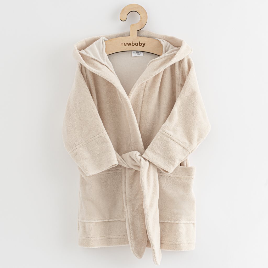 E-shop Detský froté župan New Baby Comfortably beige, 116/122 - 56731