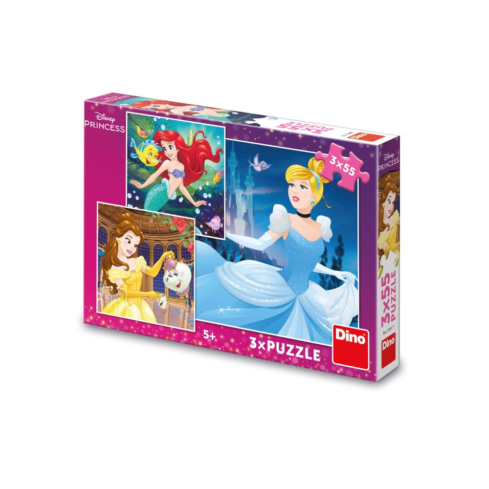 E-shop Dino VESELÉ PRINCEZNY 3x55 Puzzle