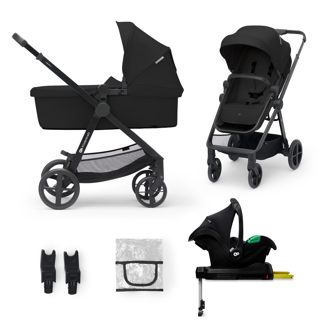 E-shop KINDERKRAFT Kočík kombinovaný 4v1 Newly Classic Black + Mink PRO
