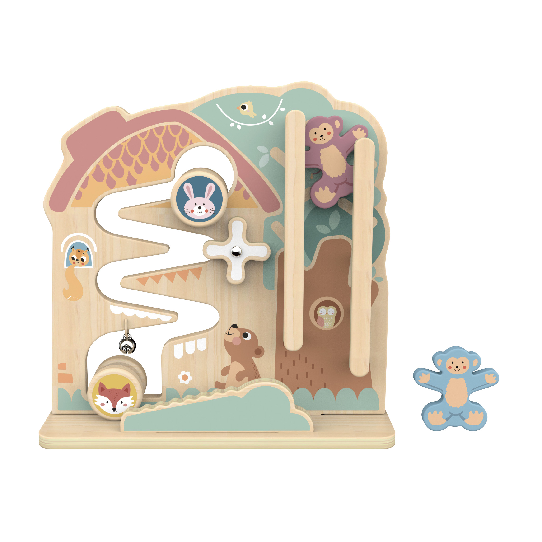 E-shop Tooky Toy Závodná dráha Zvieratká 2v1 Pastel