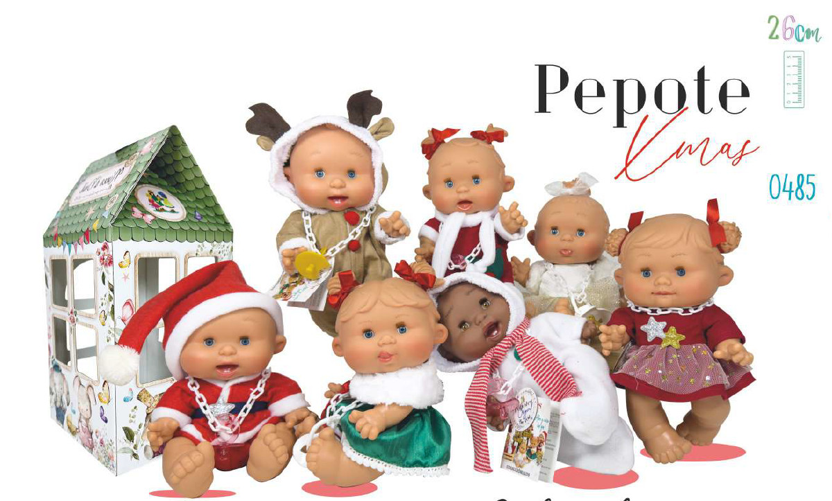 E-shop Nines d´Onil voňavá bábika Pepote Xmas 26cm, 0485 MIX