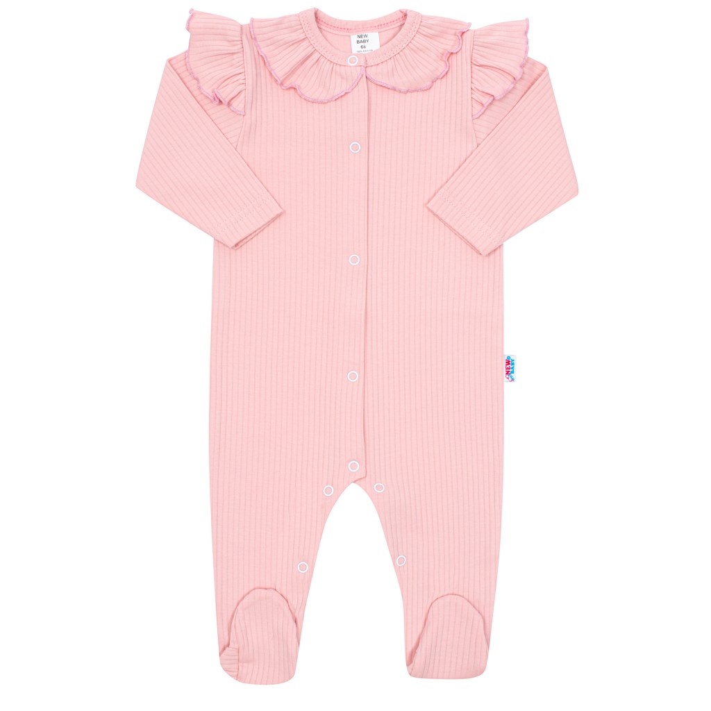 E-shop Dojčenský bavlnený overal New Baby Stripes ružový, 86 (12-18m) - 48226