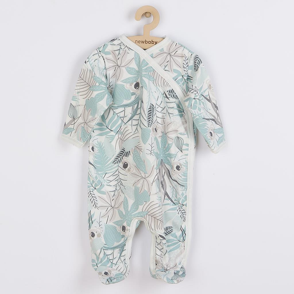 E-shop Dojčenský bavlnený overal s bočným zapínaním New Baby Lovely zelený, 74 (6-9m) - 49707
