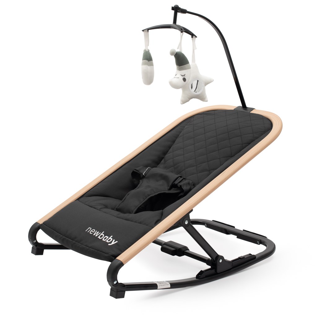E-shop Detské hojdacie lehátko Snuggle New Baby čierne - 56138