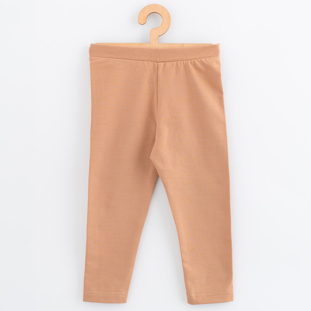 E-shop Detské legíny z teplákoviny New Baby Kindergarten beige, 104/110 - 56807