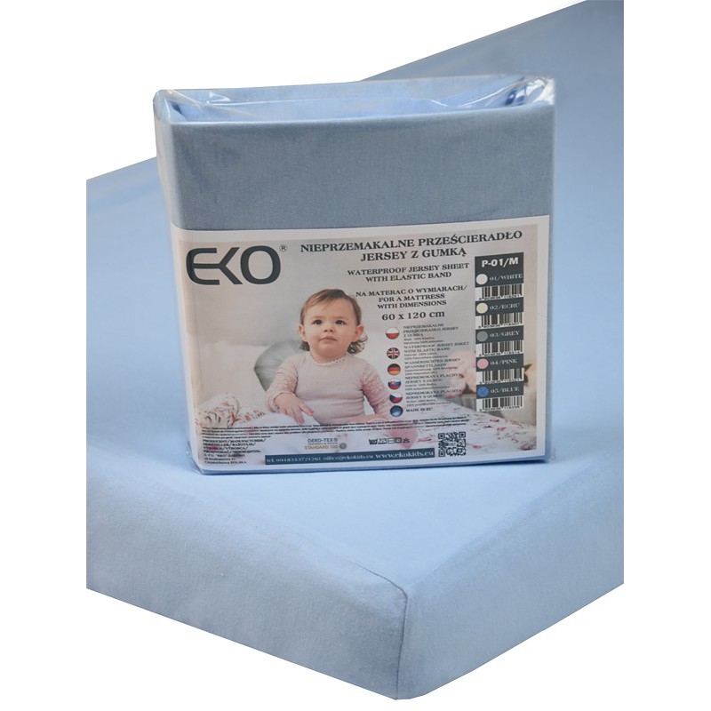 E-shop EKO Nepremokavá plachta M Jersey s gumou BLUE