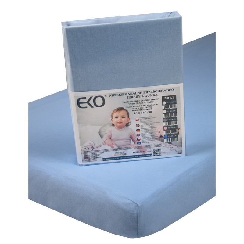 E-shop EKO Nepremokavá plachta L Jersey s gumou BLUE