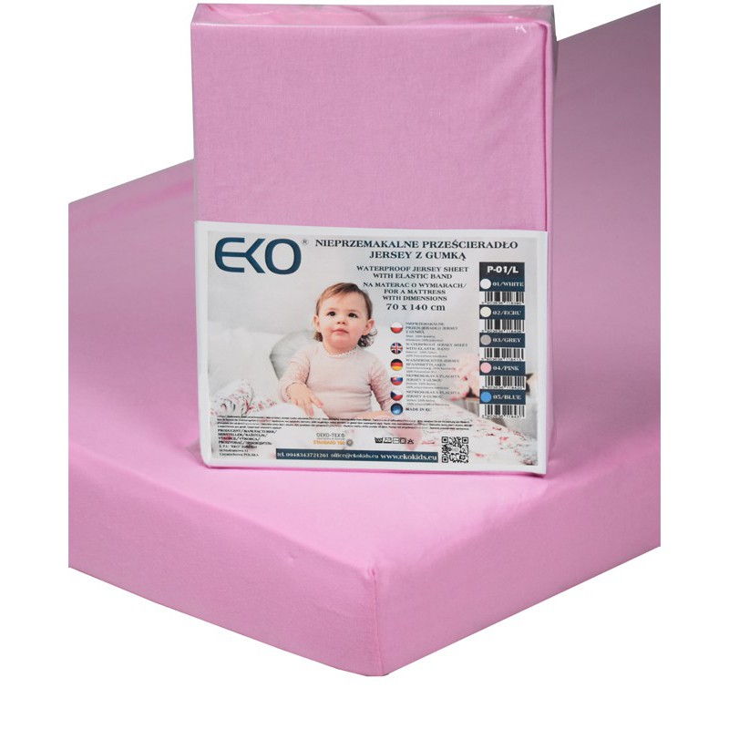 E-shop EKO Nepremokavá plachta L Jersey s gumou PINK