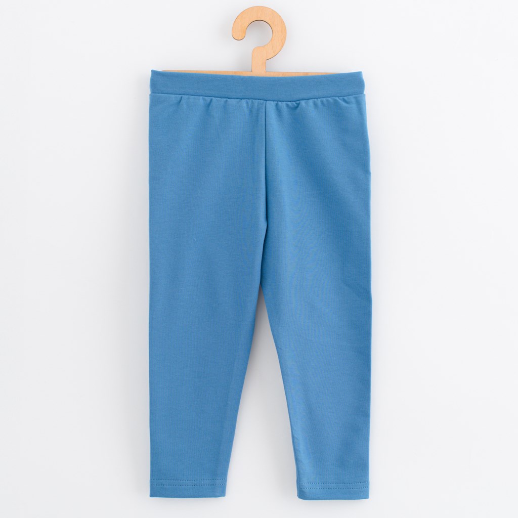 E-shop Detské legíny z teplákoviny New Baby Kindergarten blue, 128/134 - 56820