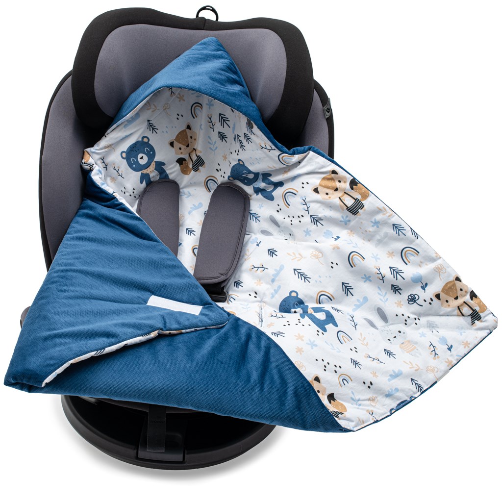 E-shop Zateplená zavinovačka do autosedačky New Baby blue - 56833