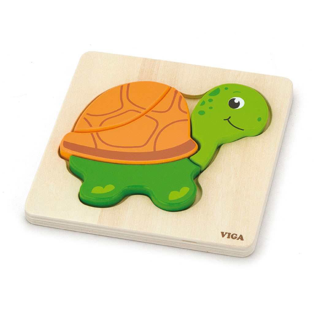 E-shop Drevené puzzle pre najmenších Viga Korytnačka - 48542