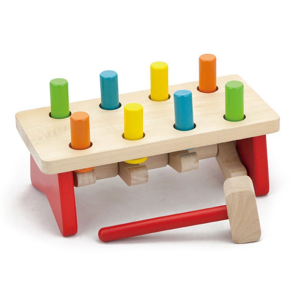 E-shop Drevená zatĺkačka pre najmenších Viga multicolor - 48590