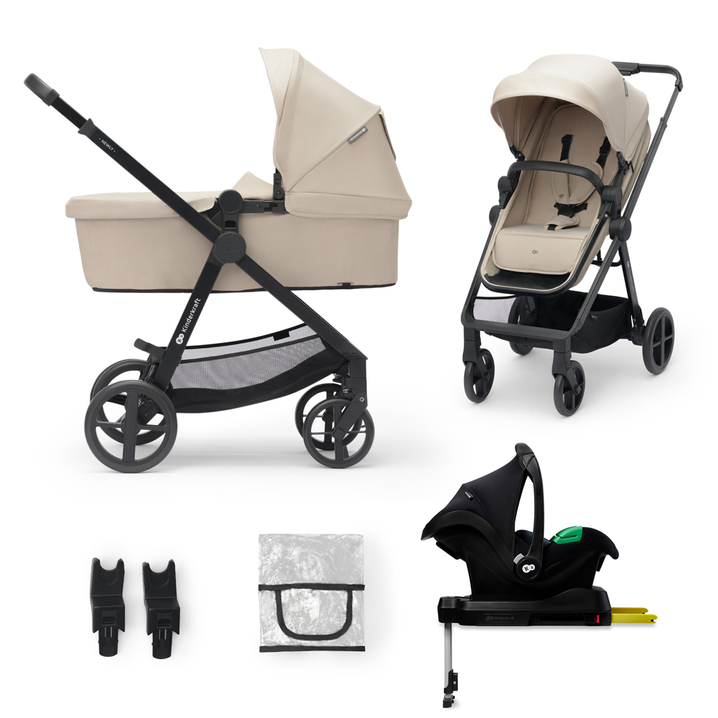 E-shop KINDERKRAFT Kočík kombinovaný 4v1 Newly Classic Beige + Mink PRO