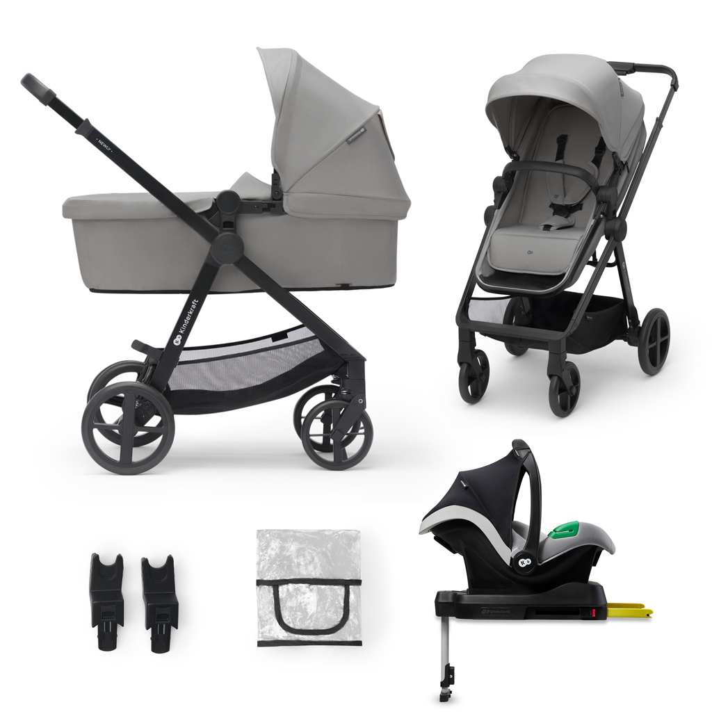E-shop KINDERKRAFT Kočík kombinovaný 4v1 Newly Classic Grey + Mink PRO
