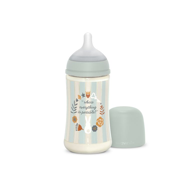 E-shop SUAVINEX | Dojčenská fľaša WONDERLAND 270ml FYZIOL PRŮTOK M - ZELENÁ