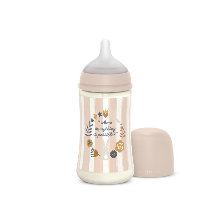 E-shop SUAVINEX | Dojčenská fľaša WONDERLAND 270ml FYZIOL PRŮTOK M - RUŽOVÁ