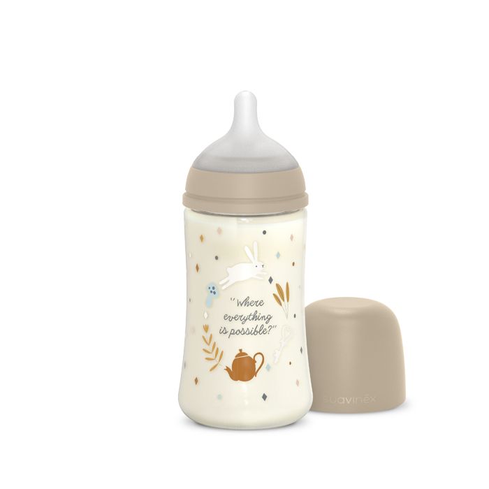 E-shop SUAVINEX | Dojčenská fľaša WONDERLAND 270ml FYZIOL PRŮTOK M - KRÉMOVÁ