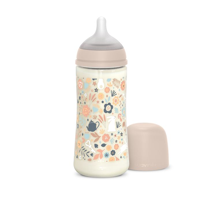 E-shop SUAVINEX | Dojčenská fľaša WONDERLAND 360ml FYZIOL PRŮTOK L - LIBERTY RUŽOVÁ