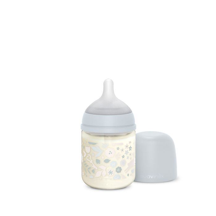 E-shop SUAVINEX | Fľaša sklo WONDERLAND 120 ml fyziologická SX PRO +0 SF - LIBERTY MODRÁ