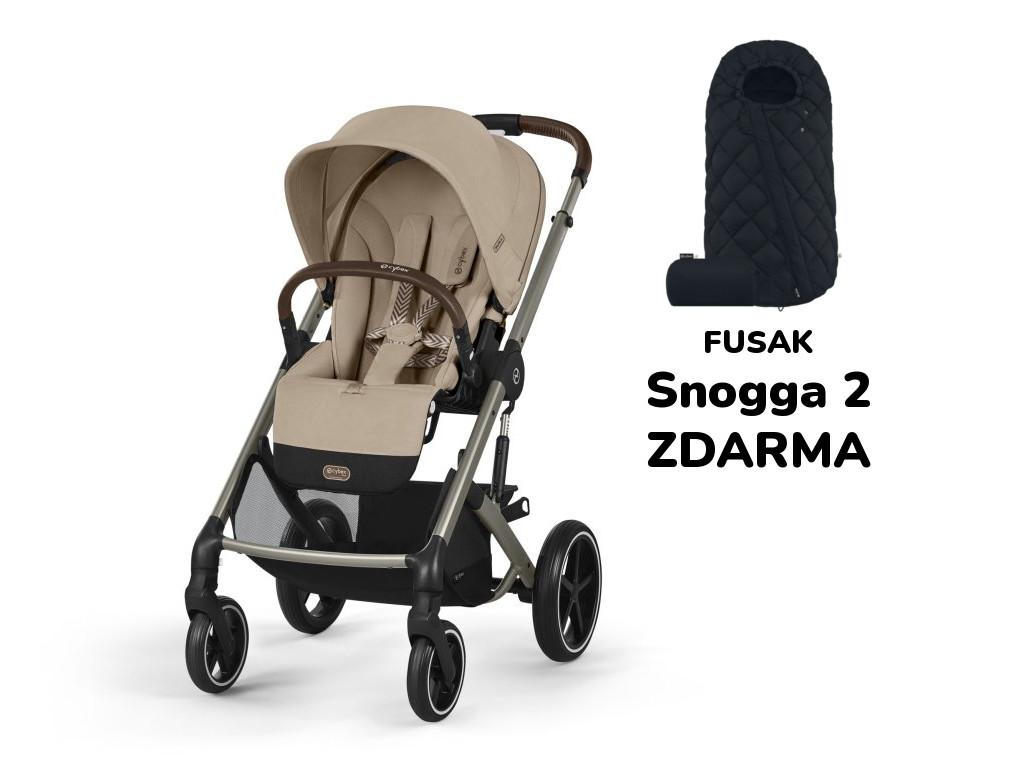 Cybex Balios S LUX 2025, almond beige + fusak ZDARMA