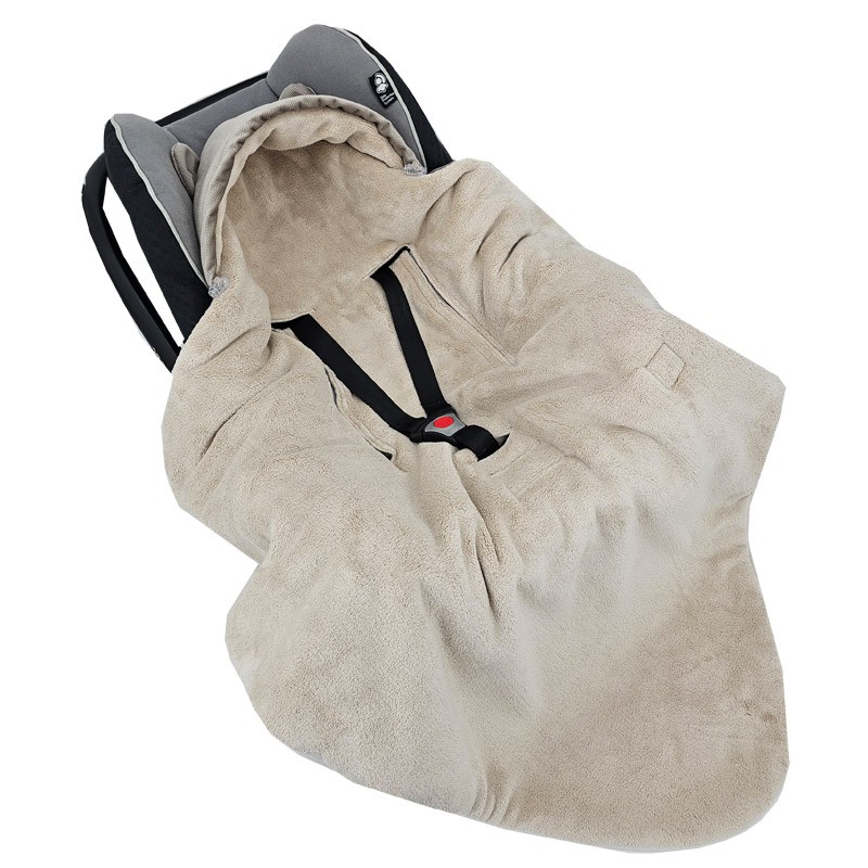 EKO Spací vak/zavinovačka do autosedačky VELVET SP-56, DARK BEIGE