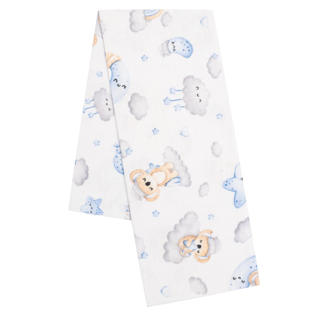 E-shop Flanelová plienka s potlačou New Baby koala modrá - 56596