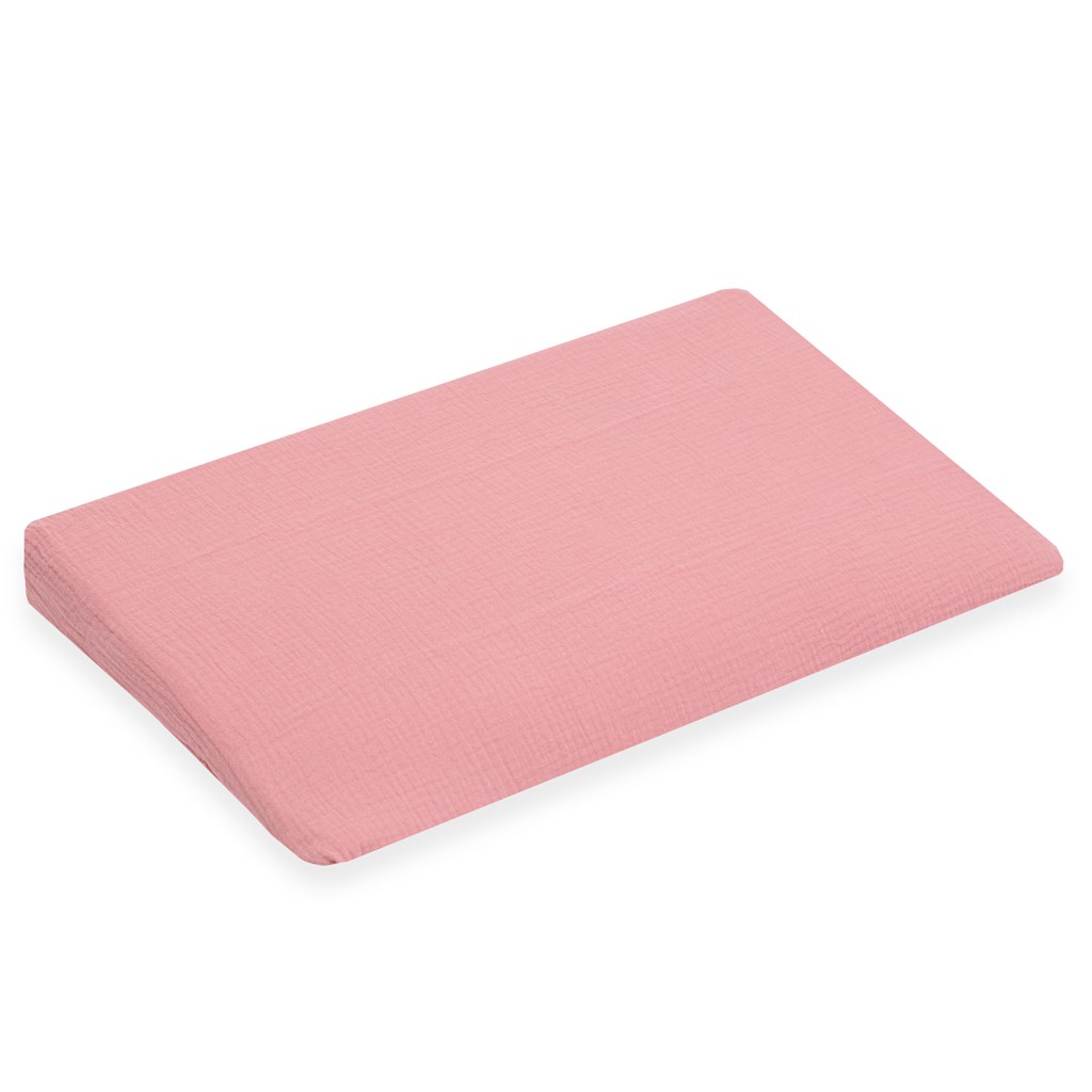 E-shop Mušelínový poťah na detský vankúš - klin New Baby STANDARD 59x37cm pink - 56757