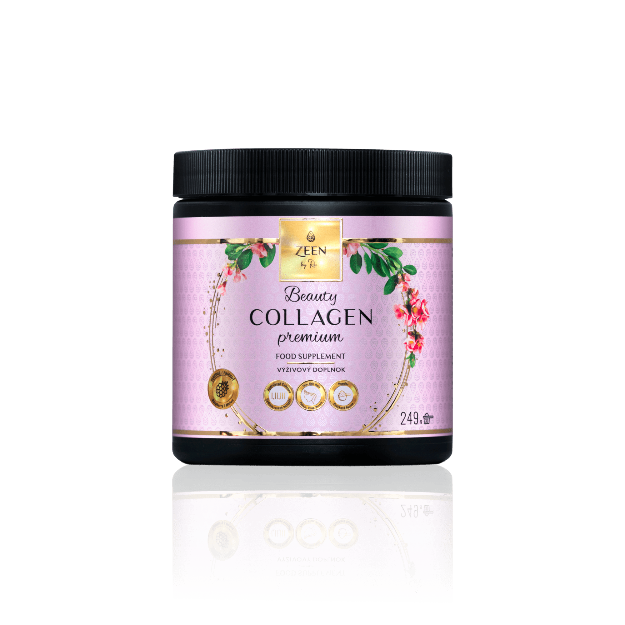 E-shop ZEEN Premium Beauty Collagen, Výživový doplnok-Kolagén s príchuťou Malina, 30x8,3g