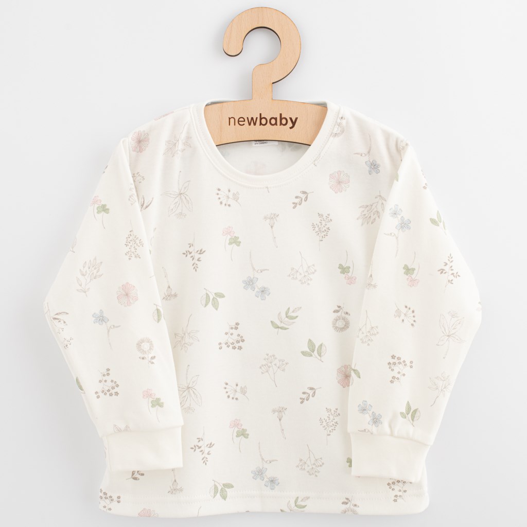E-shop Detske bavlnené tričko s dlhým rukávom New Baby Kindergarten kvetinky, 116 (5-6 rokov) - 56858