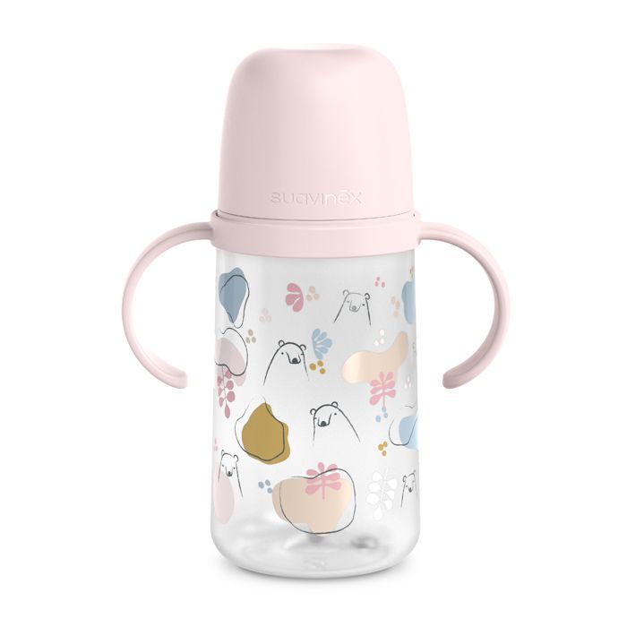 E-shop SUAVINEX | DRUHÁ fľaša s uškami BEAR 270 ml - RUŽOVÁ