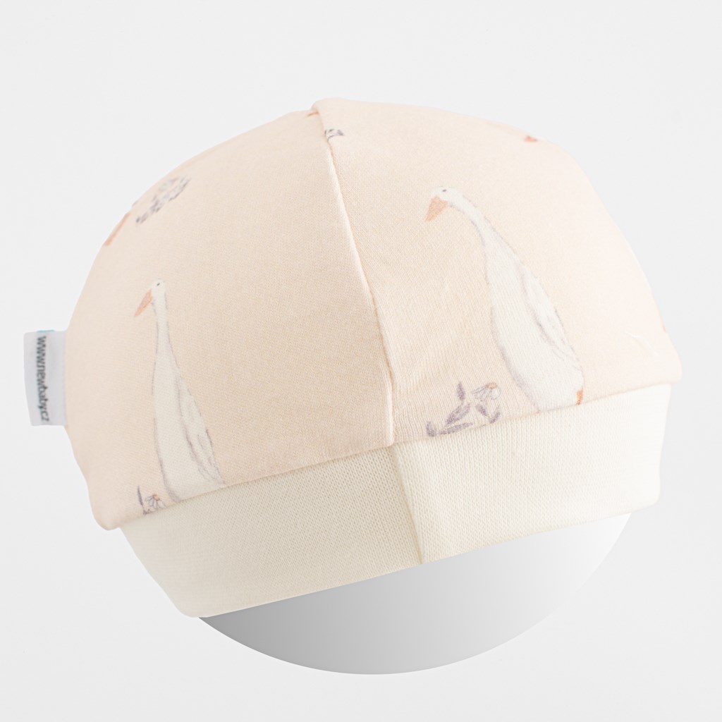 E-shop Dojčenská bavlnená čiapočka New Baby Husičky, 56/62 - 56369