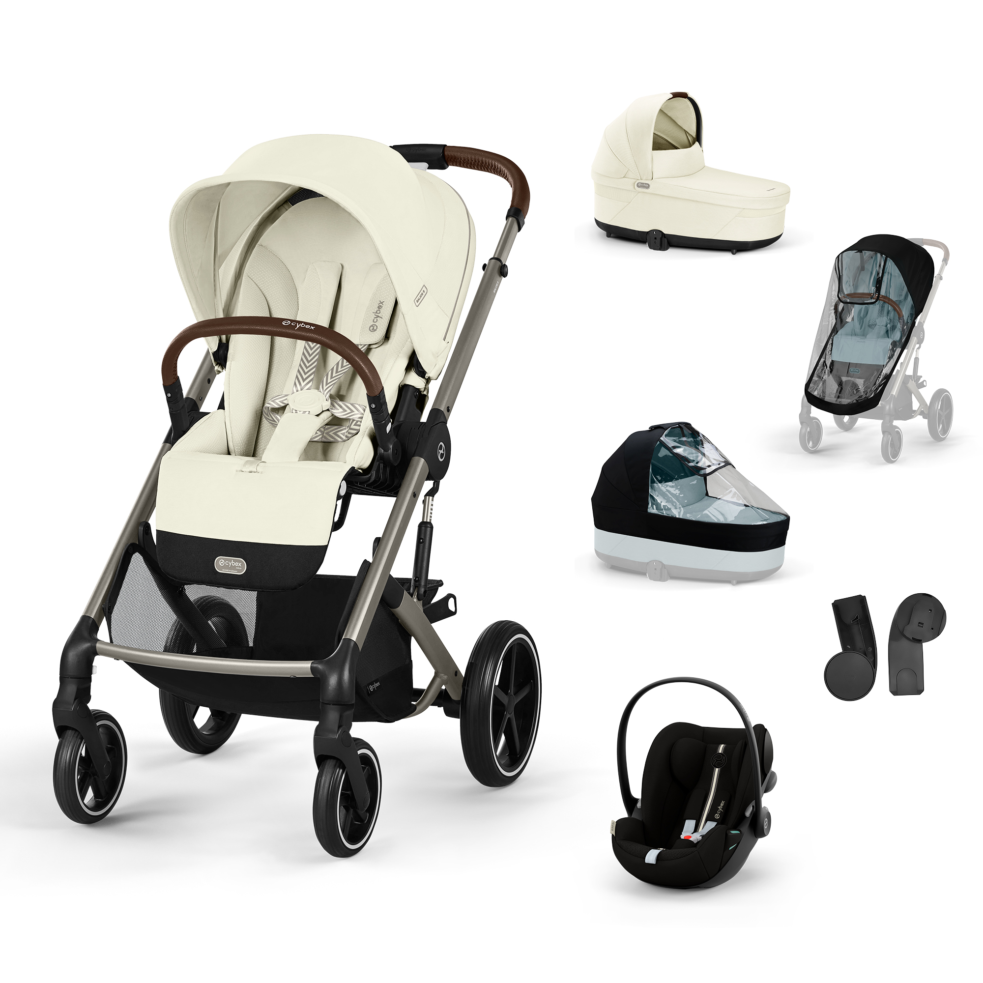 Cybex Balios S LUX, bundle set L 2025, seashell beige