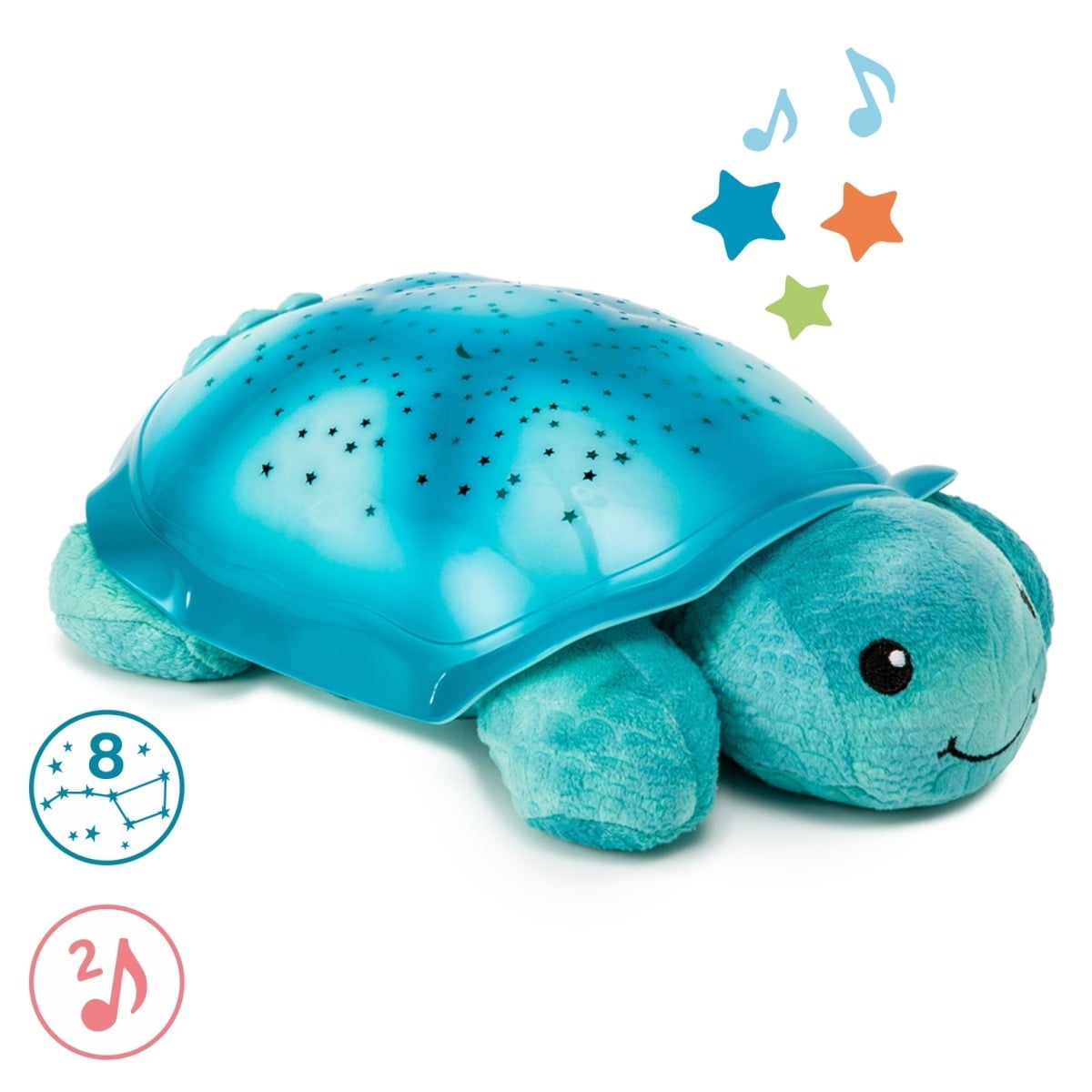 E-shop Cloud b Cloud b® Twinkling Twilight Turtle™ - Nočné svetielko s melódiou, Korytnačka, modrá, 0m+