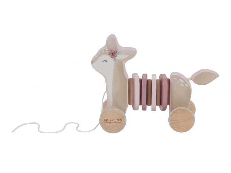 E-shop Little Dutch Ťahacia srnka drevená Fairy Garden