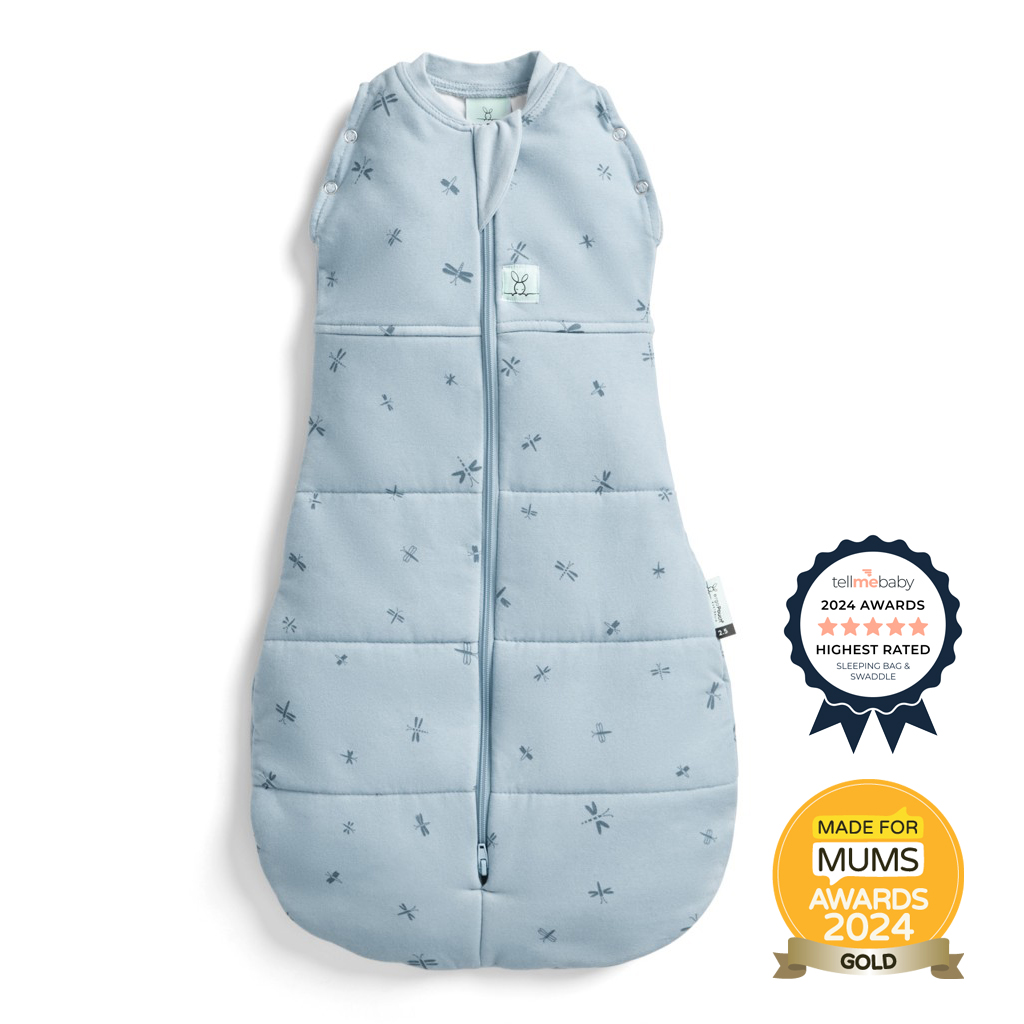 E-shop ERGOPOUCH Zavinovačka a vak na spanie 2v1 Cocoon Dragonflies 3-6 m, 6-8 kg, 2,5 tog