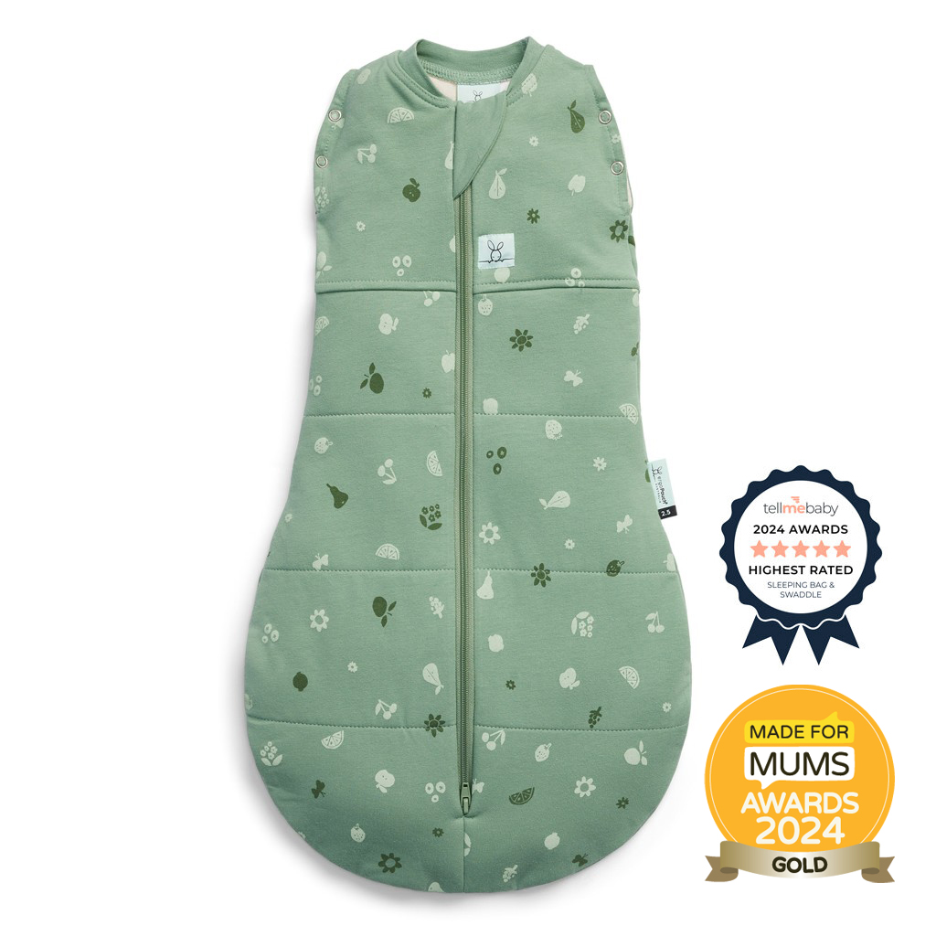 E-shop ERGOPOUCH Zavinovačka a vak na spanie 2v1 Cocoon Sweet Orchard 0-3 m, 3-6 kg, 2,5 tog