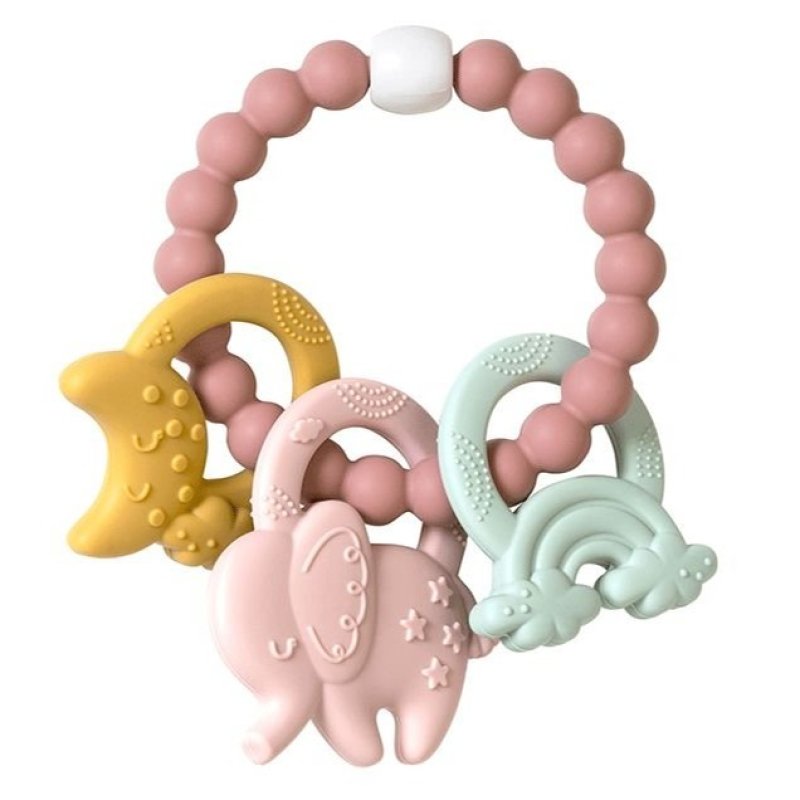 E-shop Saro Baby Silikónové hryzátko Ele-Fun Pink