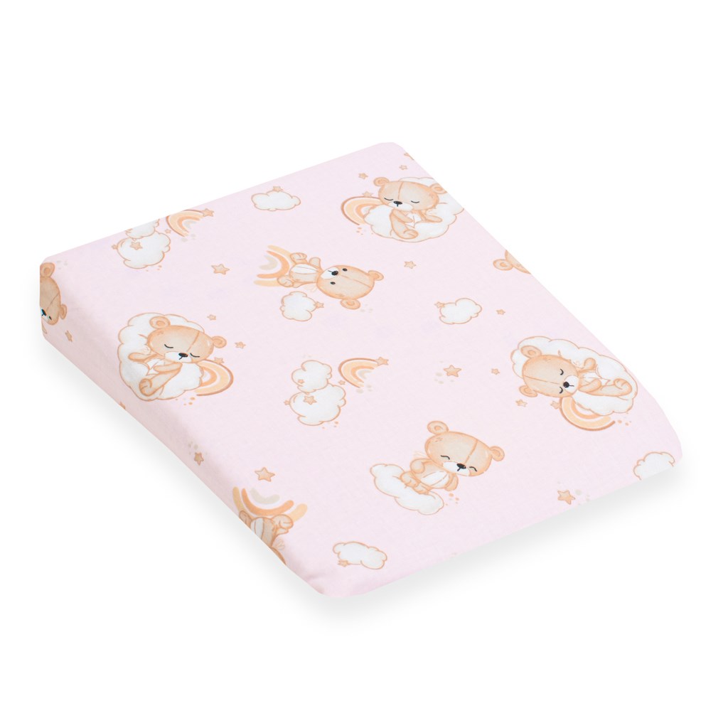 E-shop Poťah na detský vankúš -klin New Baby BASIC30x37 cm bear pink - 56748