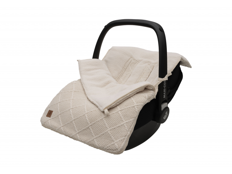 E-shop JOLLEIN Fusak do autosedačky Check Knit Oatmeal