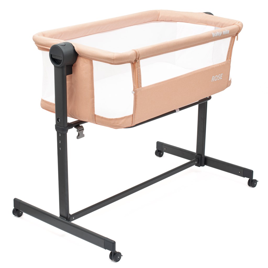 E-shop Prístavná postieľka Rose Baby Mix lososová - 56416