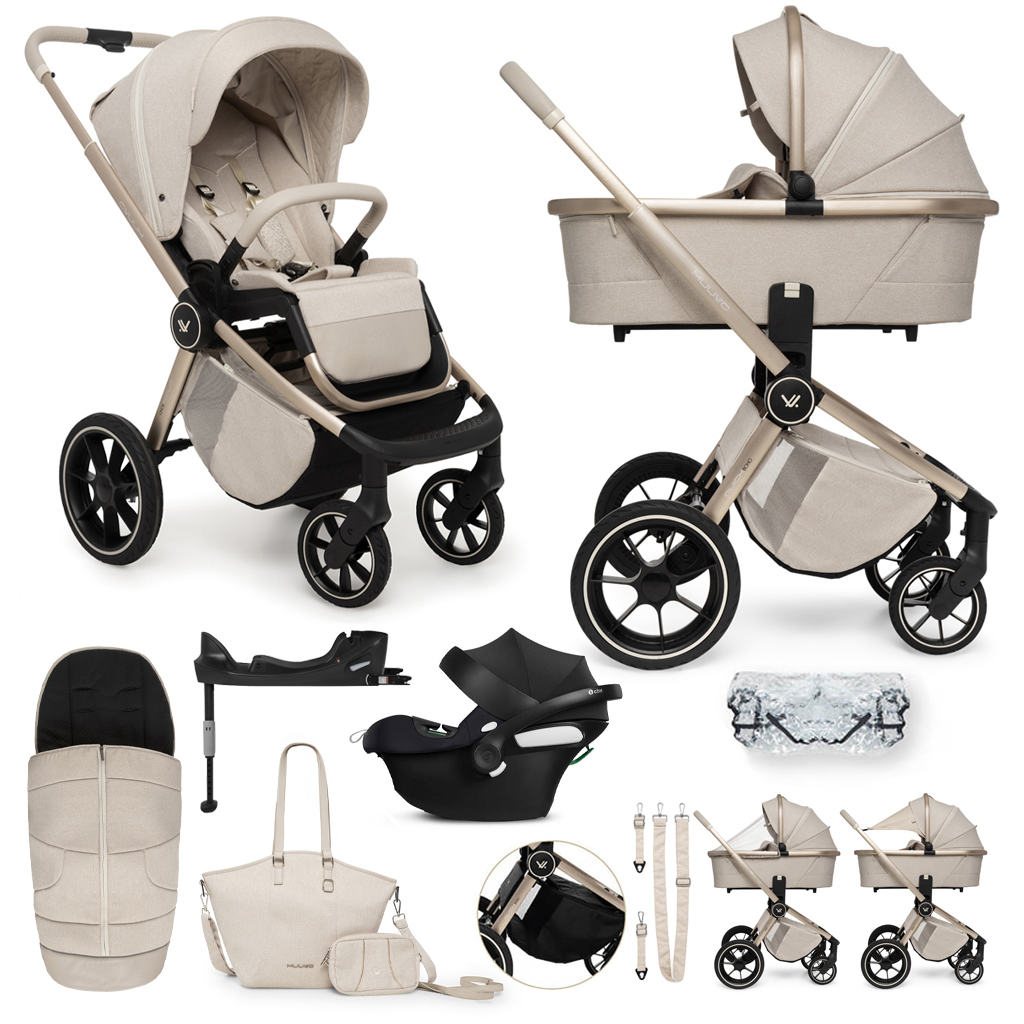 E-shop MUUVO SET Kočík 4v1 Quick Boho Beige set + CBX By CYBEX Aton B2 i-Size + základňa