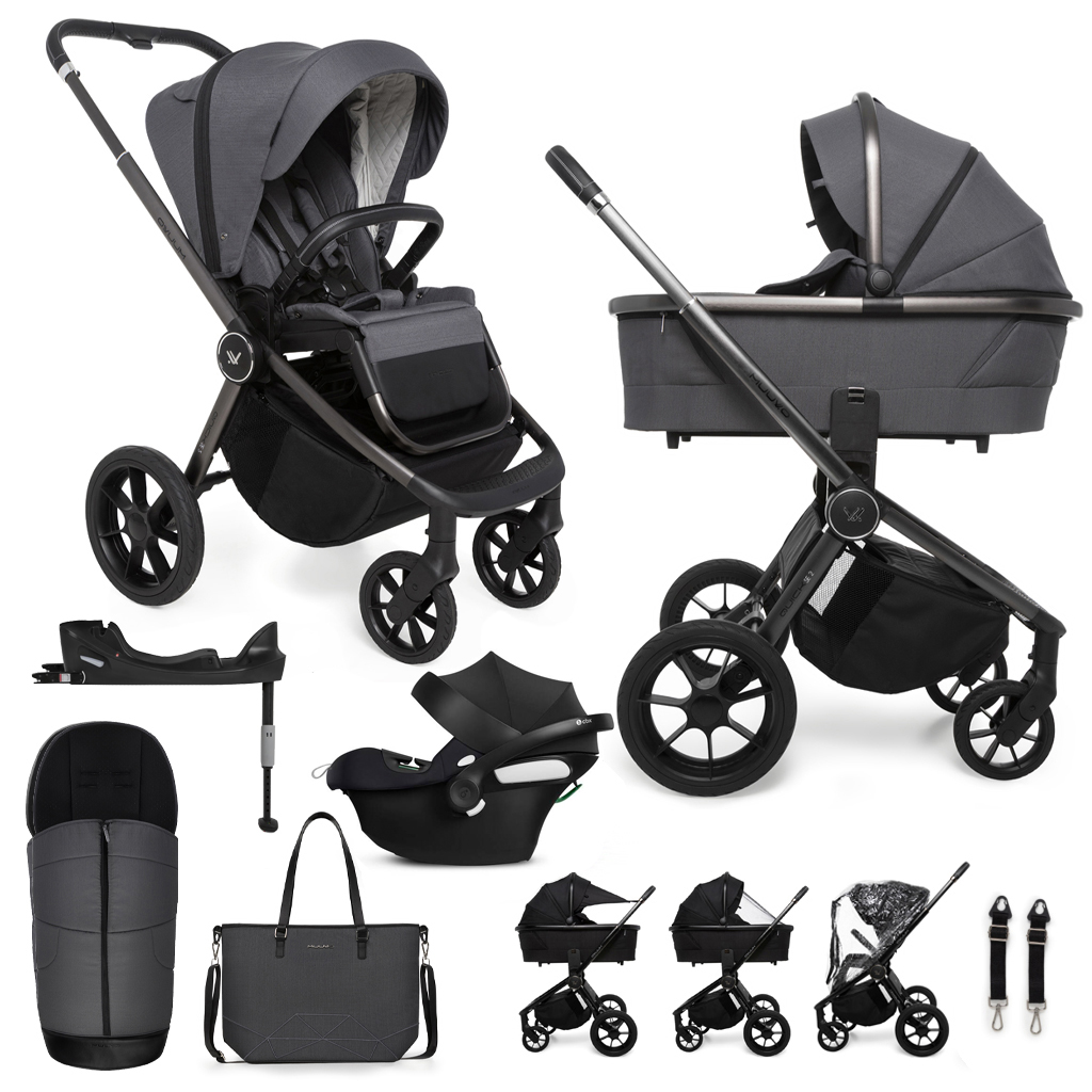 E-shop MUUVO SET Kočík 4v1 Quick SE 2 Diamond graphite set + CBX By CYBEX Aton B2 i-Size + základňa