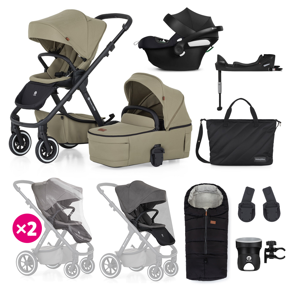 E-shop PETITEMARS PETITE&MARS SET Kočík 4v1 ICON Mossy Green XXL AIR + CBX By CYBEX Aton B2 i-Size